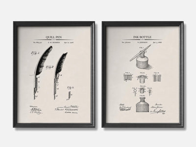 Pen & Ink Patent Prints - Set of 2 mockup - A_t10136-V1-PC_F+B-SS_2-PS_11x14-C_ivo variant
