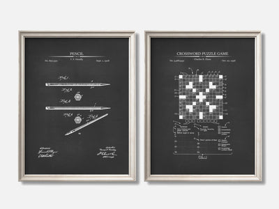 Crosswords Patent Prints - Set of 2 mockup - A_t10160-V1-PC_F+O-SS_2-PS_11x14-C_cha variant