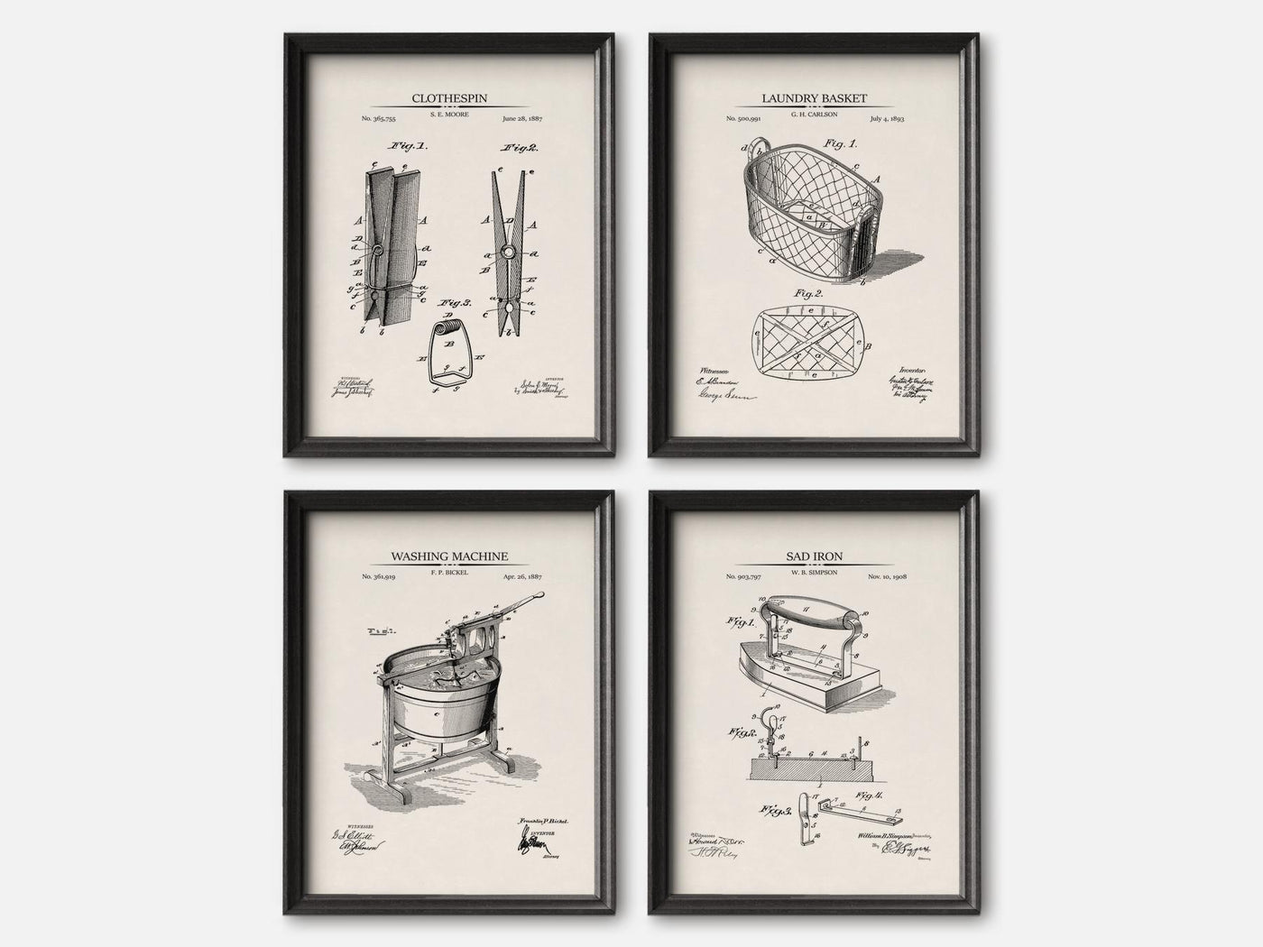 Laundry Patent Print Set of 4 mockup - A_t10007-V1-PC_F+B-SS_4-PS_5x7-C_ivo variant