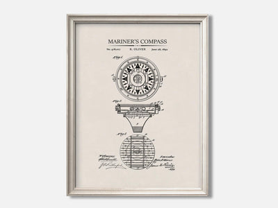 Mariner's Compass Patent Print mockup - A_to5-V1-PC_F+O-SS_1-PS_5x7-C_ivo variant