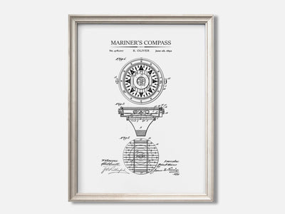Mariner's Compass Patent Print mockup - A_to5-V1-PC_F+O-SS_1-PS_5x7-C_whi variant