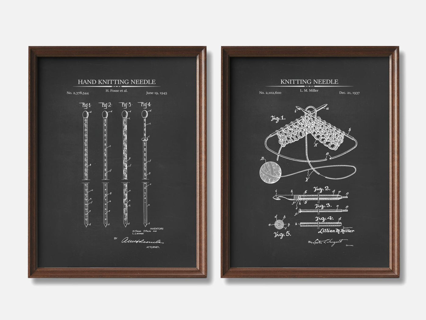 Knitting Patent Print Set of 2 mockup - A_t10083-V1-PC_F+WA-SS_2-PS_11x14-C_cha variant