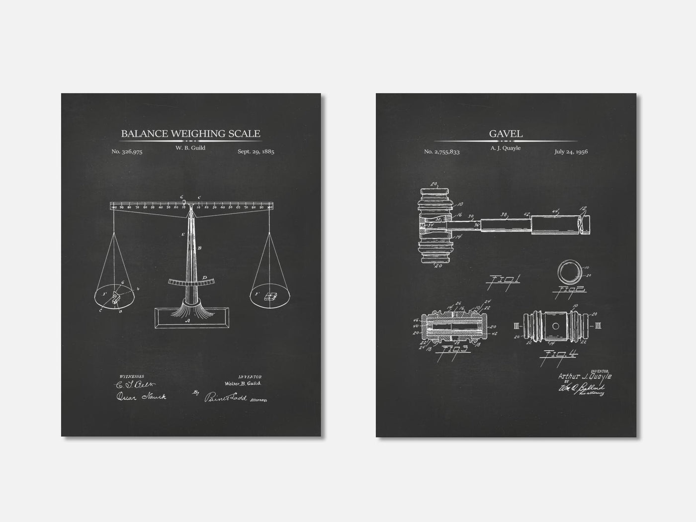 Law Patent Print Set of 2 mockup - A_t10116-V1-PC_AP-SS_2-PS_11x14-C_cha variant