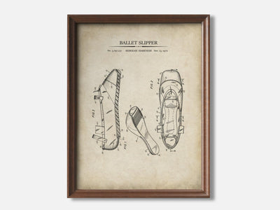 Ballet Slipper 1 Walnut - Parchment mockup