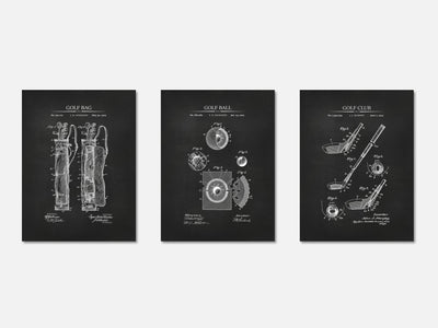 Golf Patent Print Set of 3 mockup - A_t10028-V1-PC_AP-SS_3-PS_11x14-C_cha variant