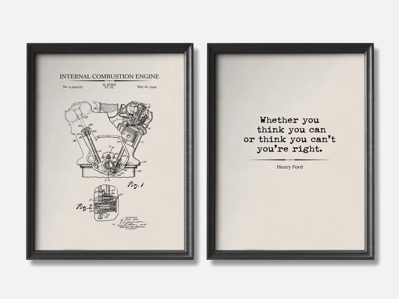 Ford Patent & Quote Prints - Set of 2 mockup - A_t10154-V1-PC_F+B-SS_2-PS_11x14-C_ivo variant