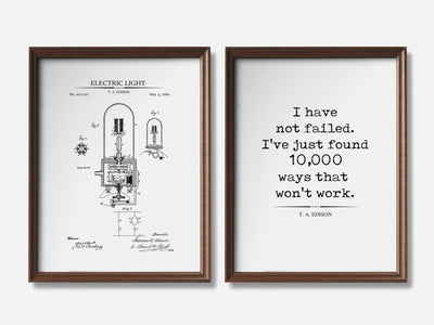 Thomas Edison Patent & Quote Prints - Set of 2 mockup - A_t10161-V1-PC_F+WA-SS_2-PS_11x14-C_whi variant