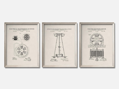 Nikola Tesla Patent Print Set of 3 mockup - A_t10050-V1-PC_F+O-SS_3-PS_11x14-C_ivo variant