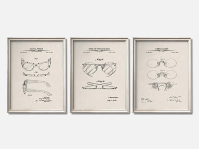 Vintage Eyeglasses - Patent Print Set of 3 mockup - A_t10121-V1-PC_F+O-SS_3-PS_11x14-C_ivo variant