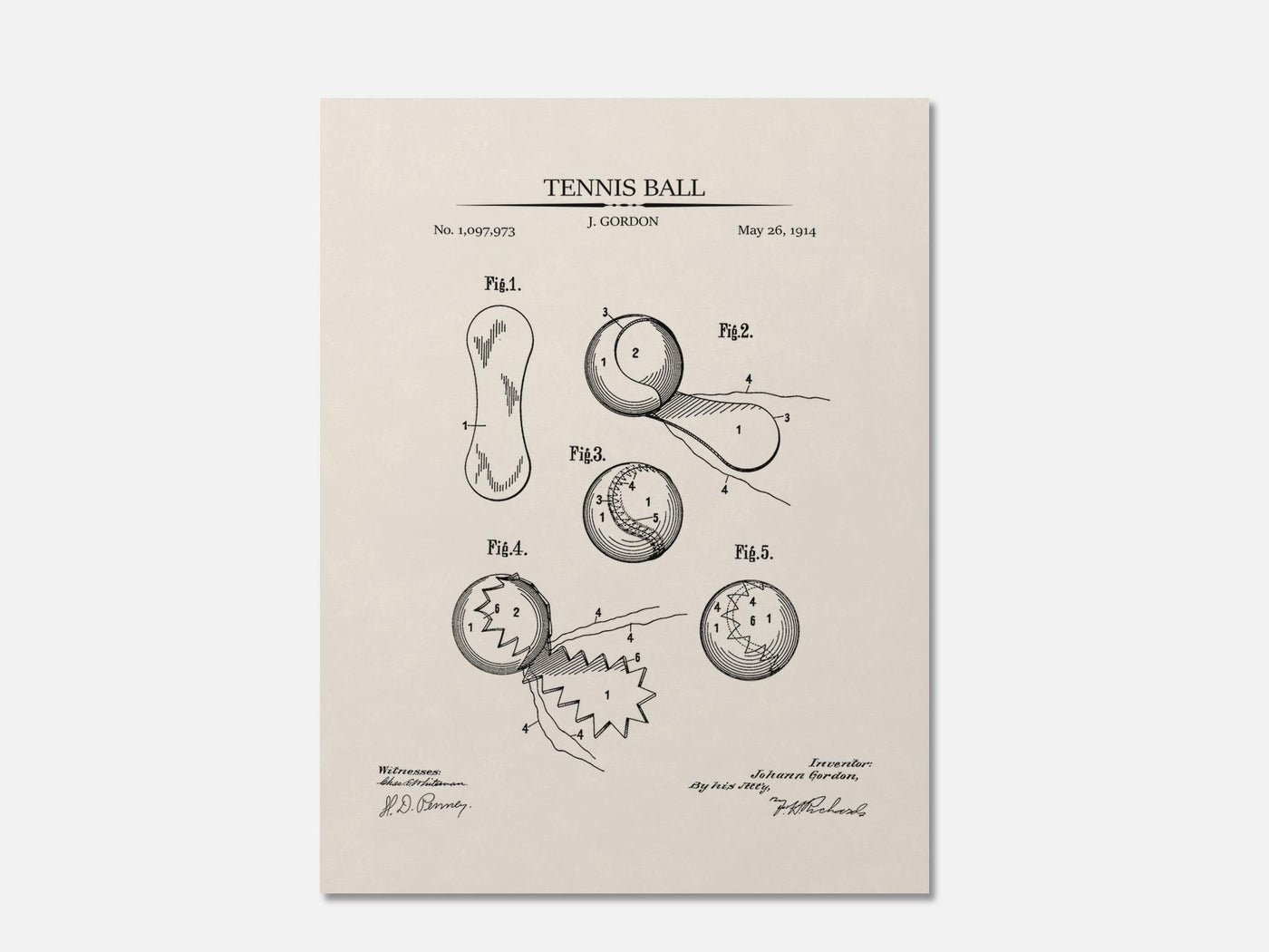 Tennis Ball Patent Print mockup - A_t10049.1-V1-PC_AP-SS_1-PS_5x7-C_ivo variant