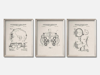 Optometry Patent Print Set of 3 mockup - A_t10038-V1-PC_F+O-SS_3-PS_11x14-C_ivo variant