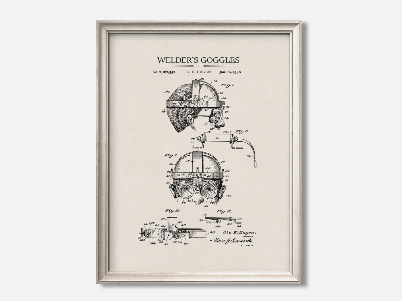 Welder's Goggles 1 Oat - Ivory mockup
