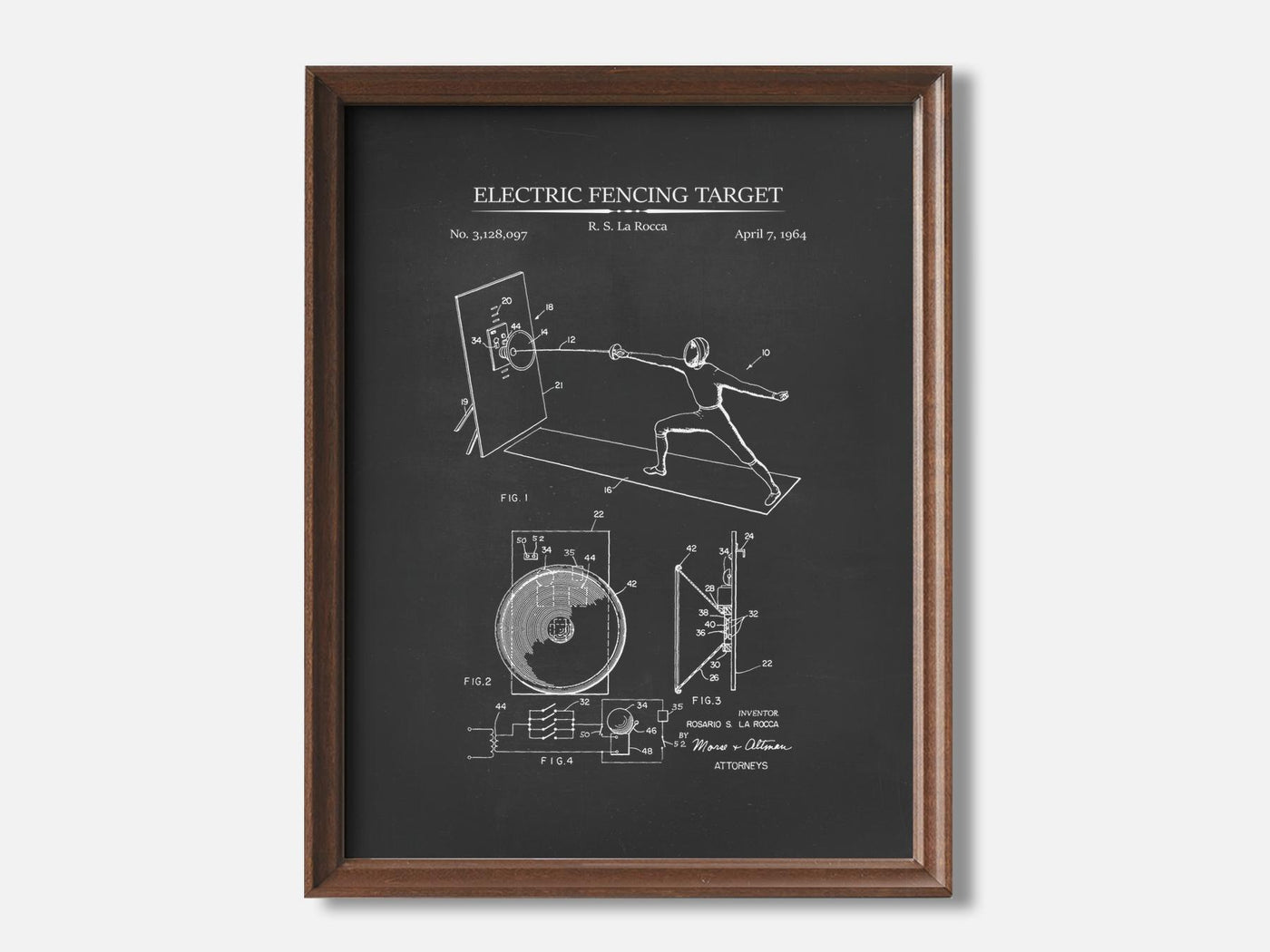 Electric Fencing Target 1 Walnut - Chalkboard mockup