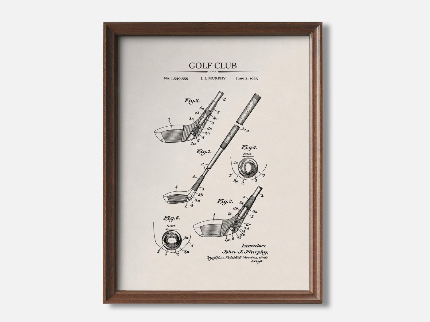 Golf Club Patent Print mockup - A_t10028.3-V1-PC_F+WA-SS_1-PS_5x7-C_ivo variant