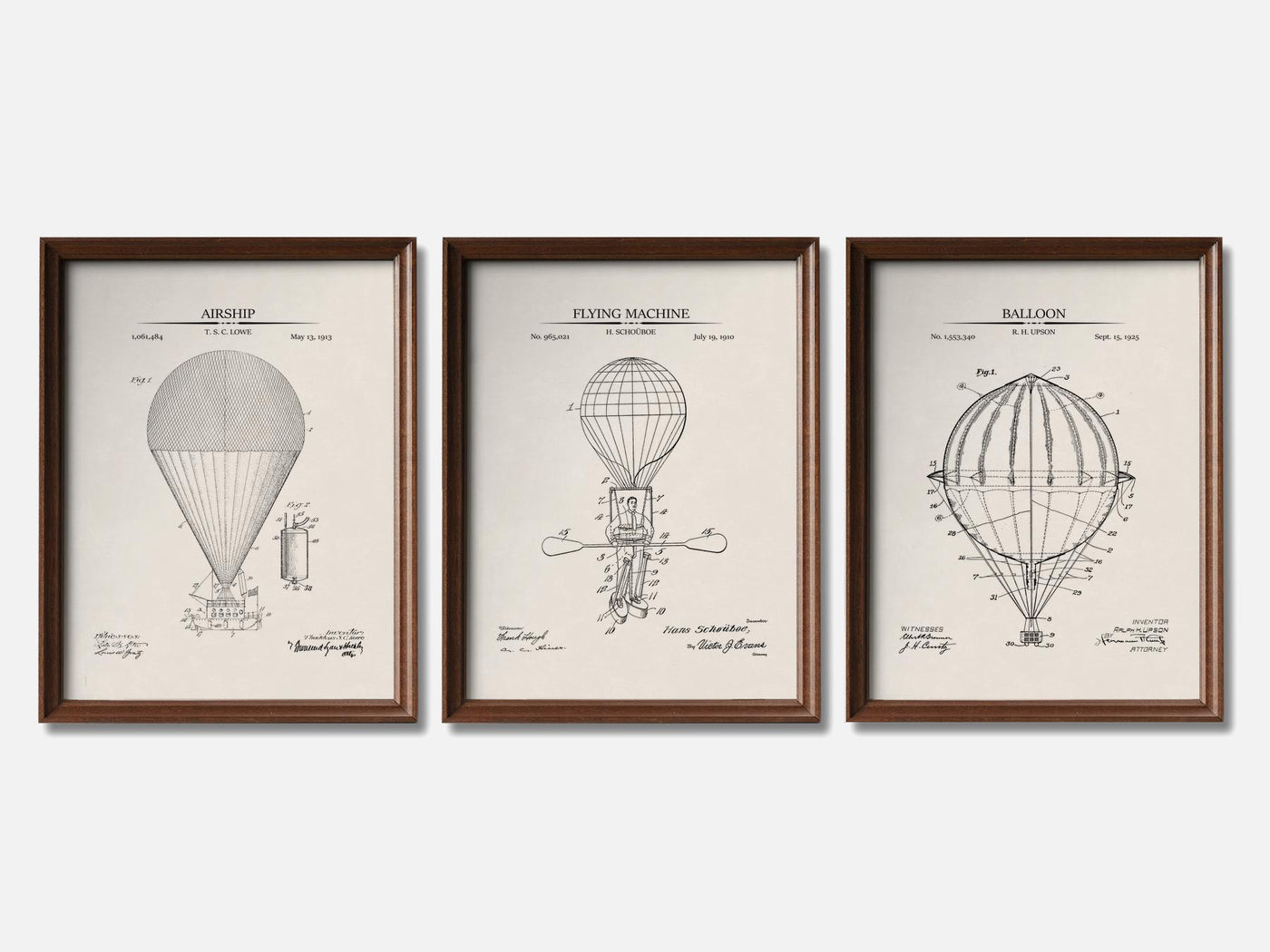 Hot Air Balloon Patent Print Set of 3 mockup - A_t10030-V1-PC_F+WA-SS_3-PS_11x14-C_ivo variant