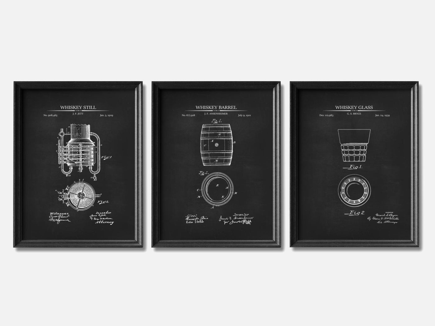 Whiskey Patent Print Set of 3 mockup - A_t10059-V1-PC_F+B-SS_3-PS_11x14-C_cha variant