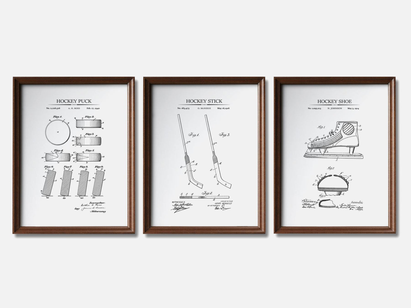 Ice Hockey Patent Print Set of 3 mockup - A_t10029-V1-PC_F+WA-SS_3-PS_11x14-C_whi variant