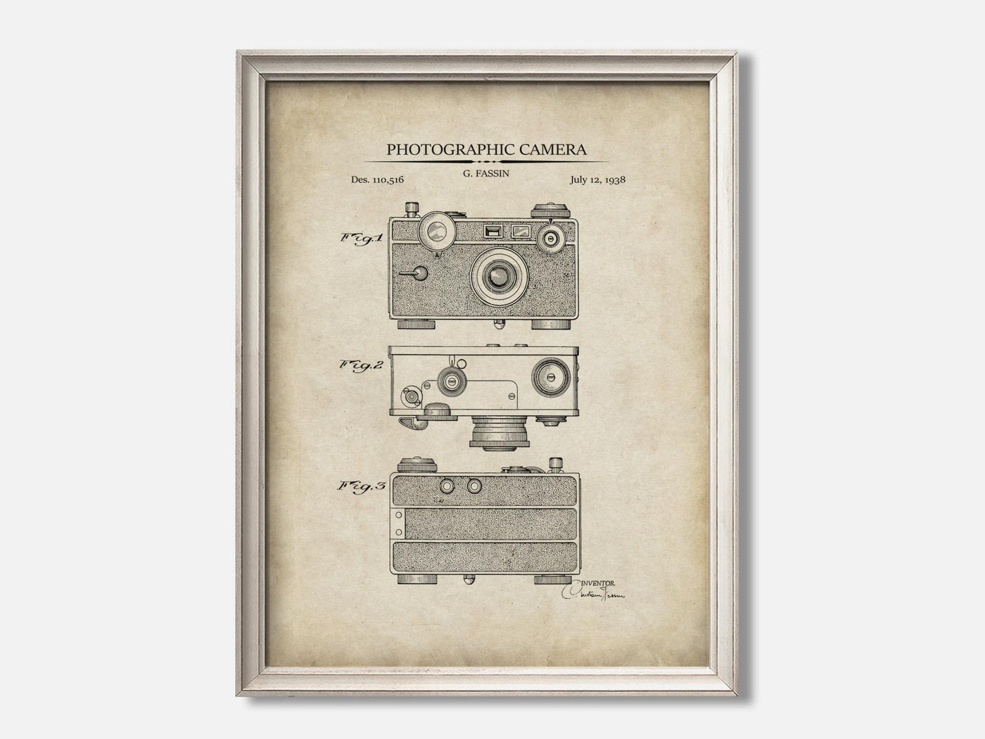 Vintage Camera Patent Print mockup - A_t10016.2-V1-PC_F+O-SS_1-PS_5x7-C_par variant