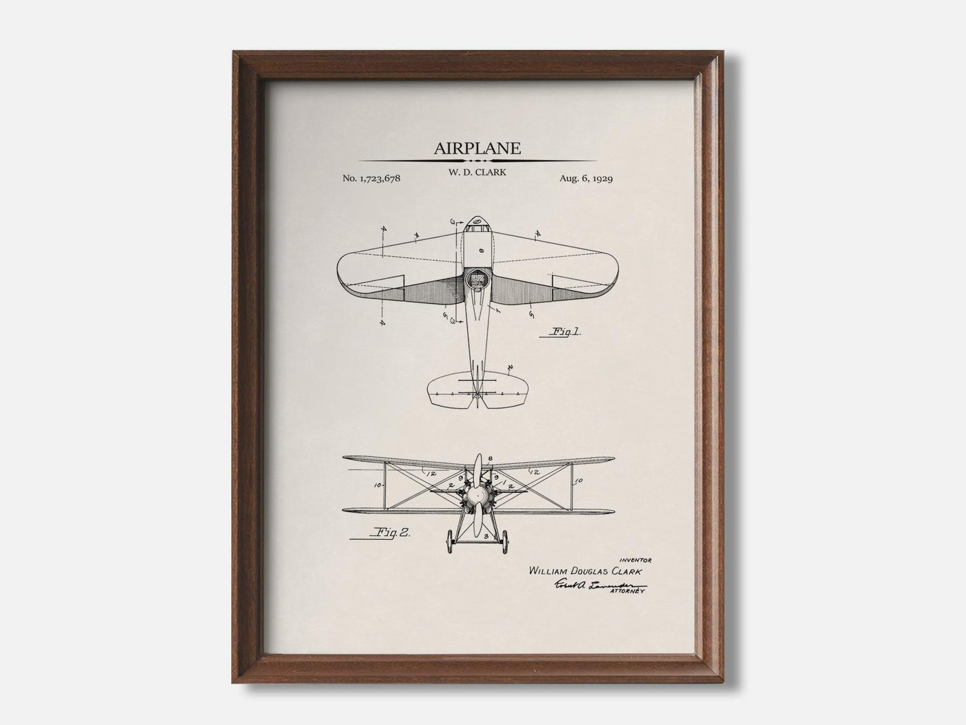 Vintage Airplane Patent Print mockup - A_t10118.2-V1-PC_F+WA-SS_1-PS_5x7-C_ivo variant