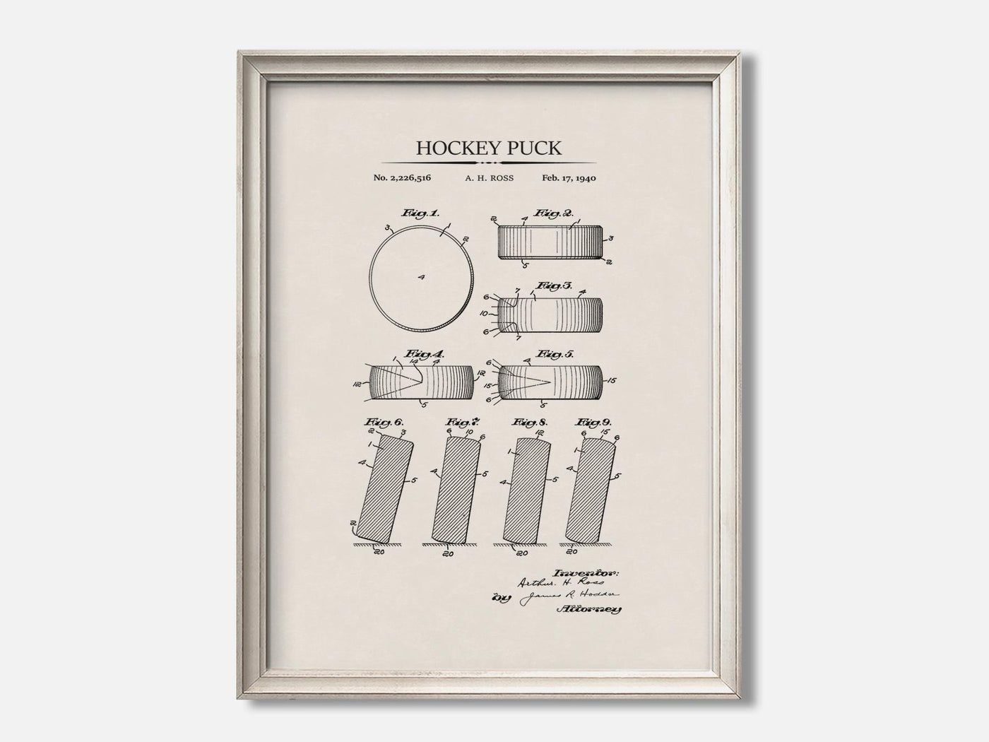 Hockey Puck Patent Print mockup - A_10029.1-V1-PC_F+O-SS_1-PS_5x7-C_ivo variant