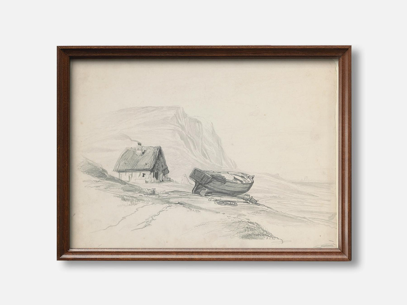 House and Boat at the Shore (c. 1835-1840) Art Print mockup - A_d27-V1-PC_F+WA-SS_1-PS_5x7-C_def variant