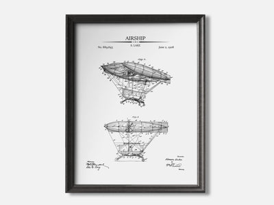 Steampunk Airship Patent Print mockup - A_t10022.3-V1-PC_F+B-SS_1-PS_5x7-C_whi variant