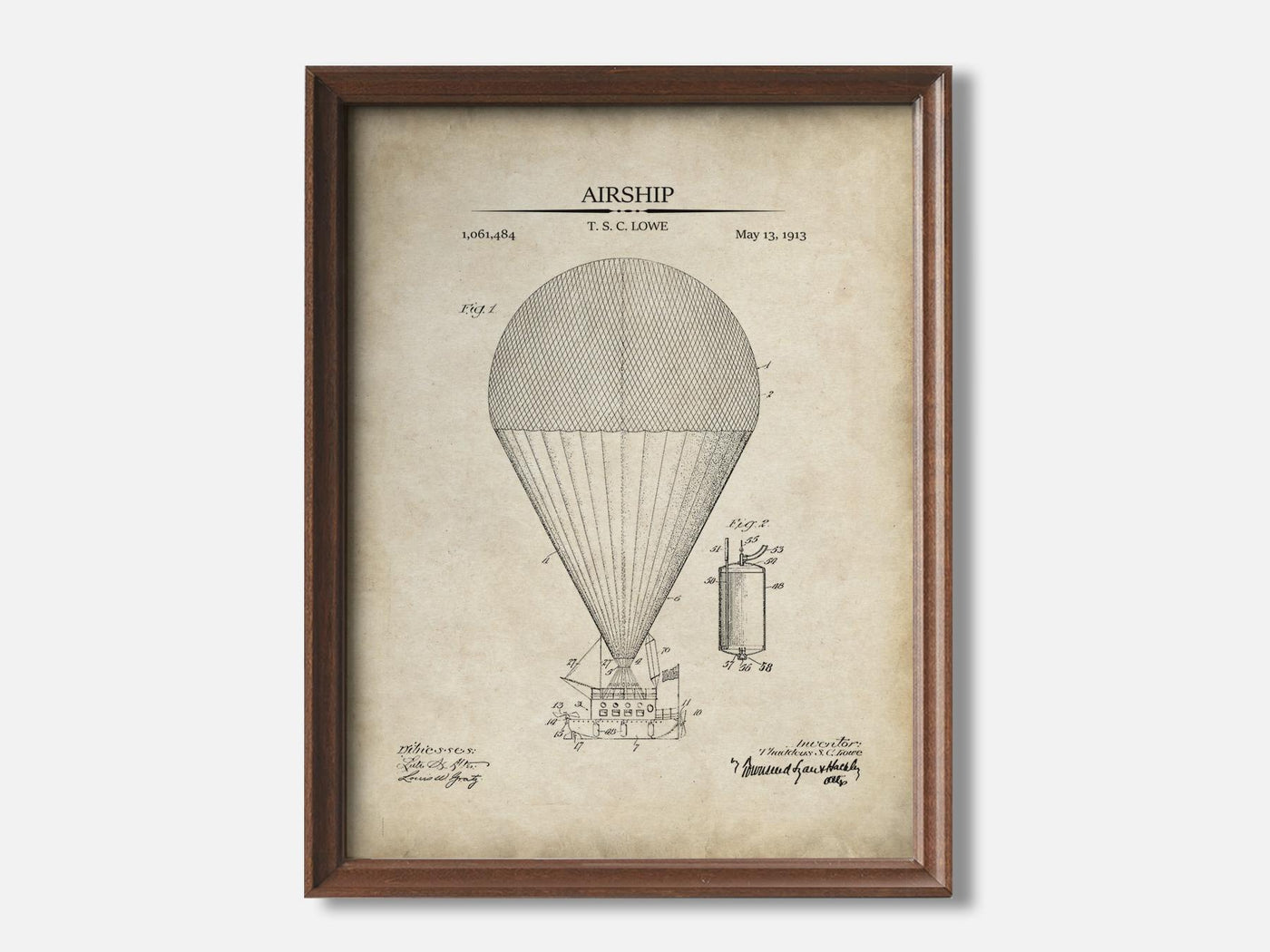 Airship 1 Walnut - Parchment mockup