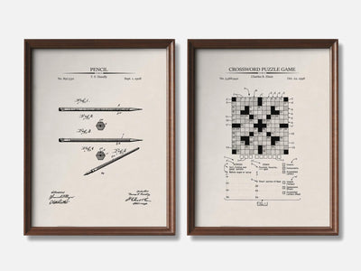 Crosswords Patent Prints - Set of 2 mockup - A_t10160-V1-PC_F+WA-SS_2-PS_11x14-C_ivo variant