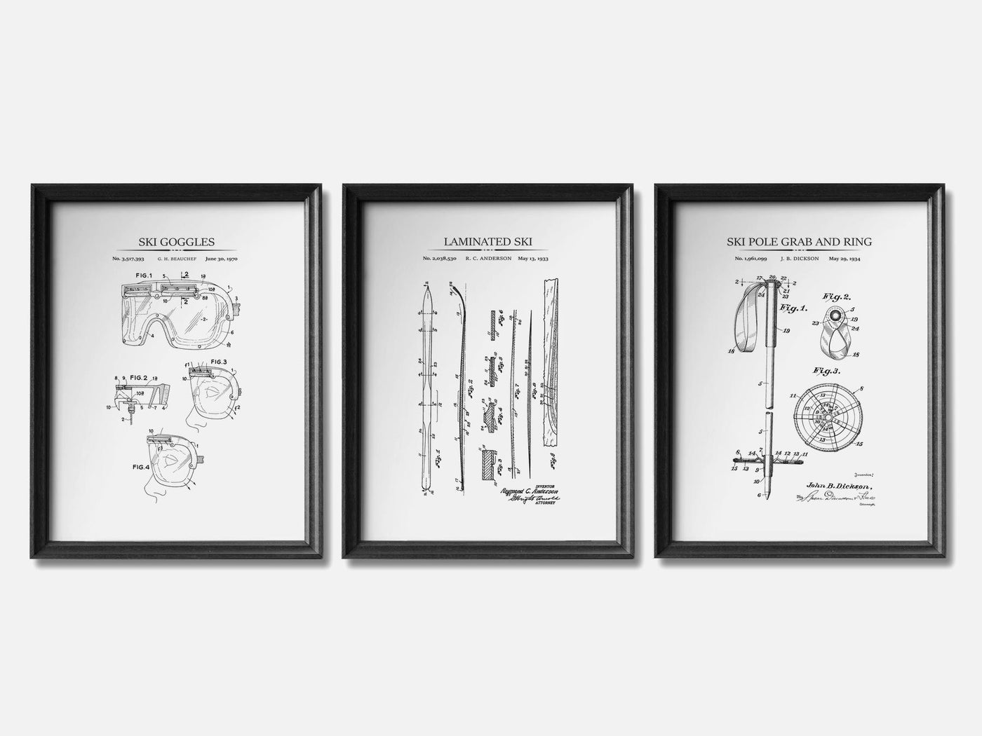 Ski Patent Print Set of 3 mockup - A_t10045-V1-PC_F+B-SS_3-PS_11x14-C_whi variant