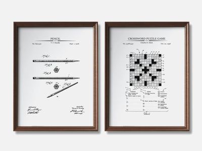 Crosswords Patent Prints - Set of 2 mockup - A_t10160-V1-PC_F+WA-SS_2-PS_11x14-C_whi variant
