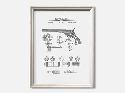 Colt Revolver Patent Print mockup - A_t10005.3-V1-PC_F+O-SS_1-PS_5x7-C_whi variant