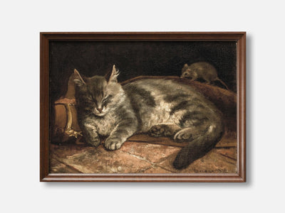 Sleeping Grey Cat And A Rat (1864) Art Print mockup - A_p124-V1-PC_F+WA-SS_1-PS_5x7-C_def