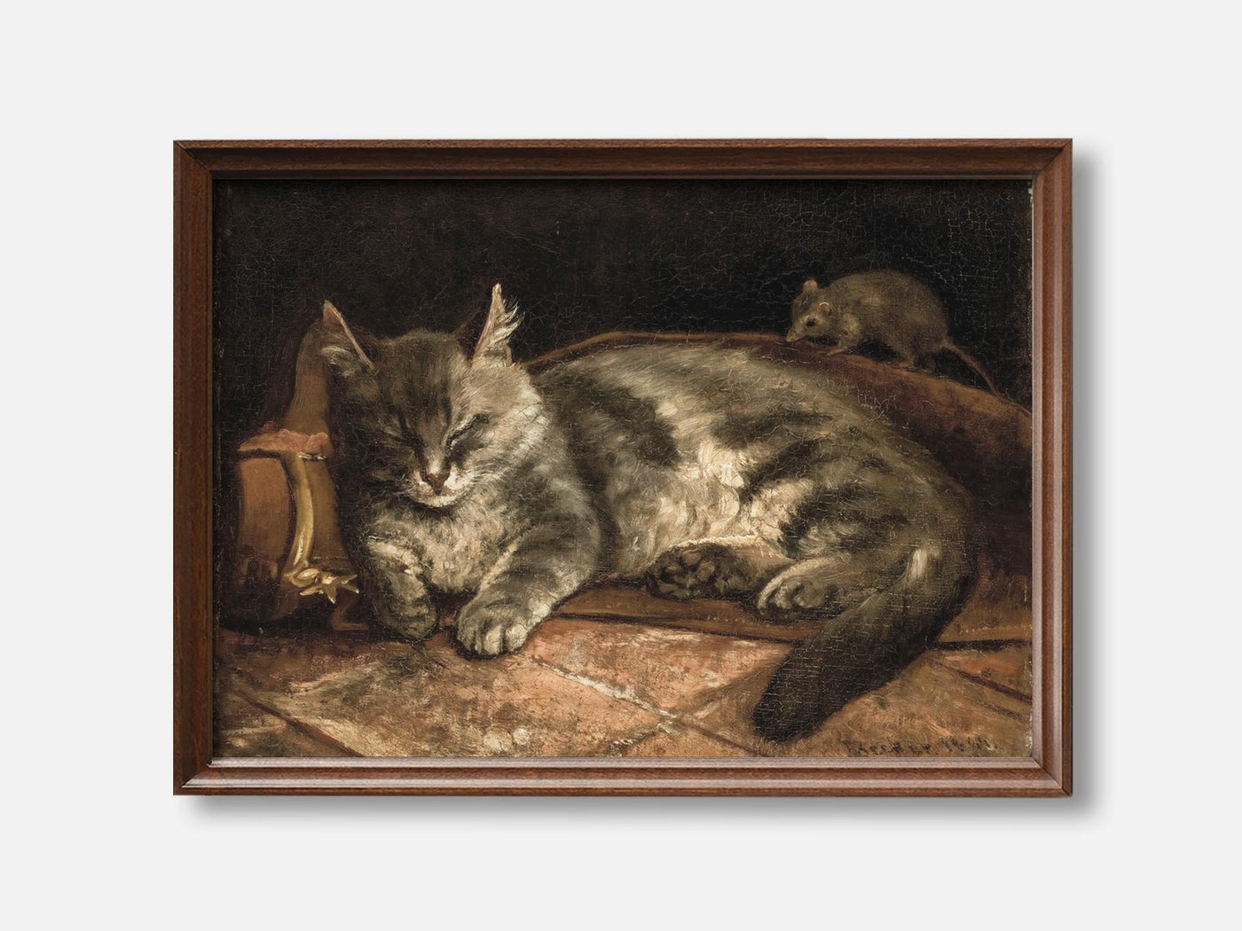 Sleeping Grey Cat And A Rat (1864) Art Print mockup - A_p124-V1-PC_F+WA-SS_1-PS_5x7-C_def variant