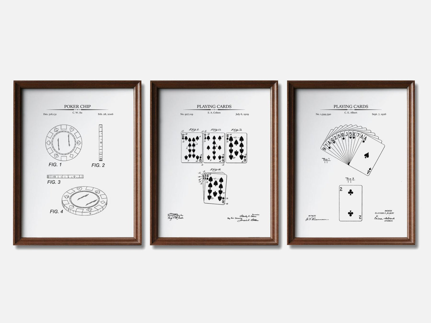 Poker Patent Print Set of 3 mockup - A_t10087-V1-PC_F+WA-SS_3-PS_11x14-C_whi variant