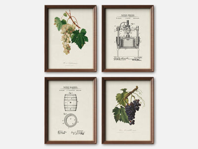 Vintage Wine Cellar Print Set of 4 mockup - A_ms4-V1-PC_F+WA-SS_4-PS_5x7-C_lpa
