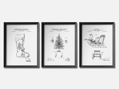 Christmat Patent Print Set of 3 mockup - A_t10019-V1-PC_F+B-SS_3-PS_11x14-C_whi variant