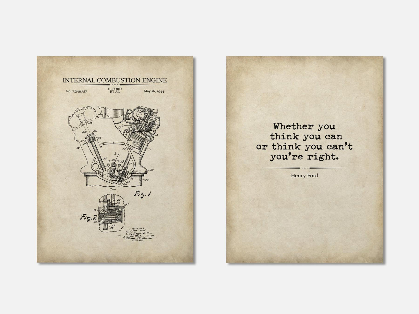 Ford Patent & Quote Prints - Set of 2 mockup - A_t10154-V1-PC_AP-SS_2-PS_11x14-C_par