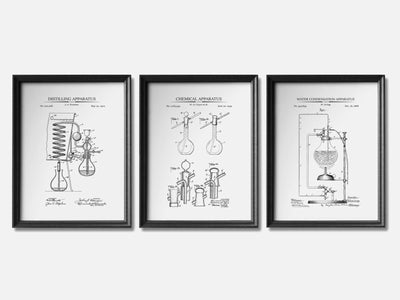 Chemistry Patent Print Set of 3 mockup - A_t10115-V1-PC_F+B-SS_3-PS_11x14-C_whi variant