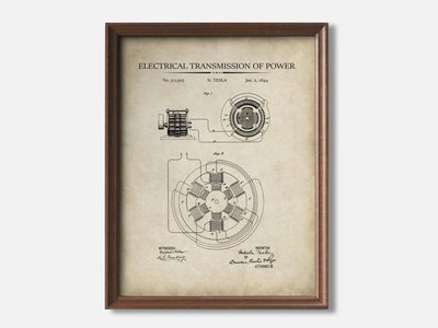 Electrical Transmission of Power 1 Walnut - Parchment mockup