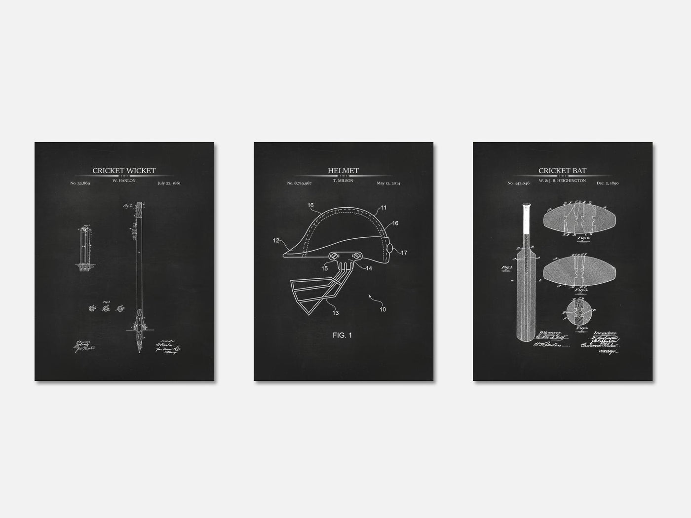 Cricket Patent Print Set of 3 mockup - A_t10078-V1-PC_AP-SS_3-PS_11x14-C_cha variant