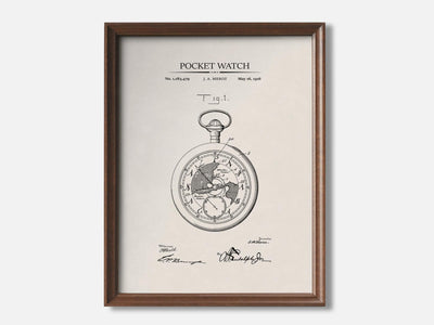 Pocket Watch Patent Print mockup - A_to6-V1-PC_F+WA-SS_1-PS_5x7-C_ivo variant