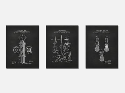 Barber Shop Patent Print Set of 3 mockup - A_t10011-V1-PC_AP-SS_3-PS_11x14-C_cha variant