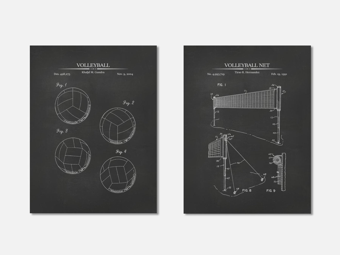 Volleyball Patent Print Set of 2 mockup - A_t10107-V1-PC_AP-SS_2-PS_11x14-C_cha variant