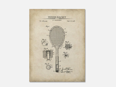Tennis Racket Patent Print mockup - A_t10049.3-V1-PC_AP-SS_1-PS_5x7-C_par
