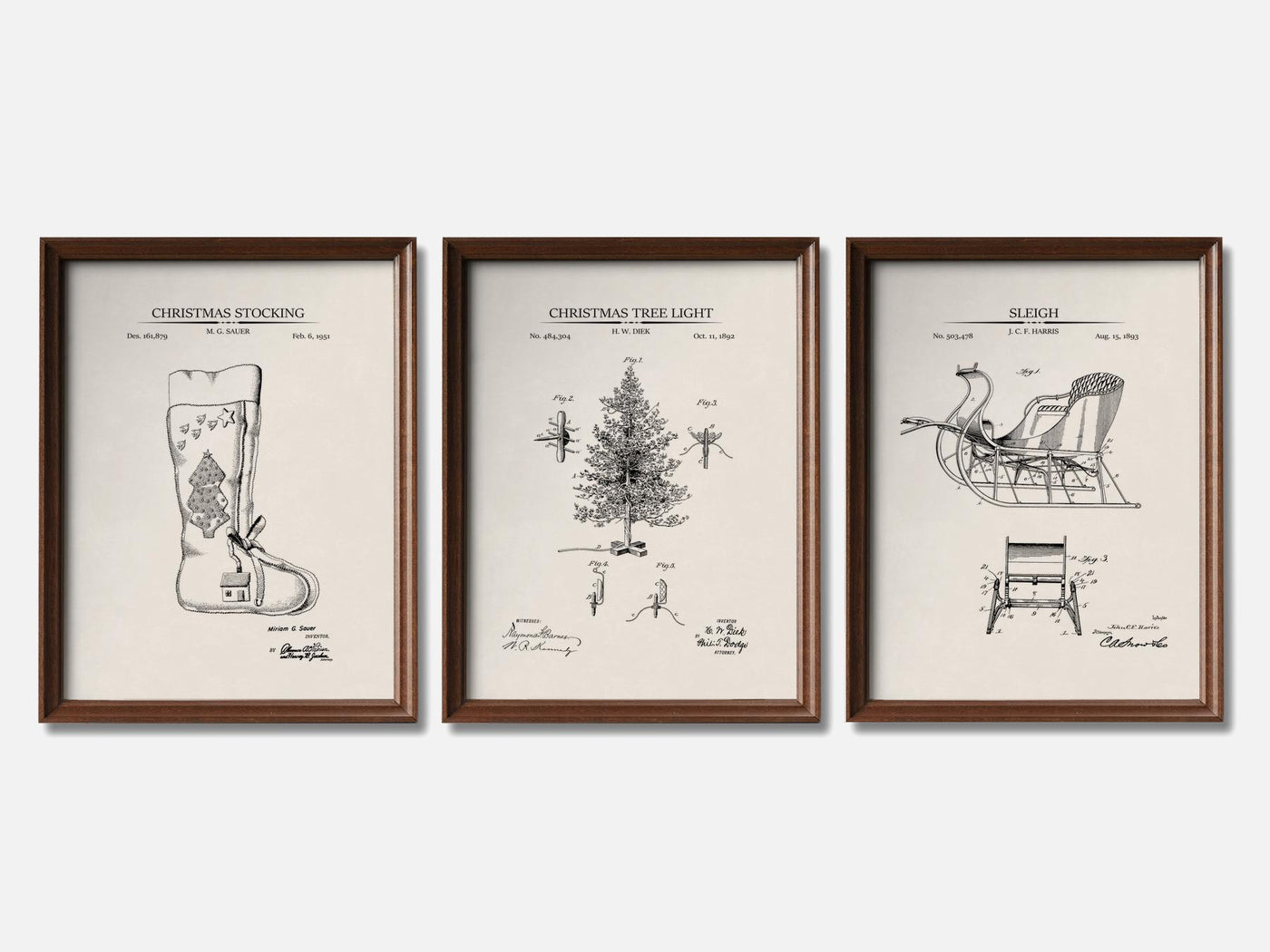 Christmat Patent Print Set of 3 mockup - A_t10019-V1-PC_F+WA-SS_3-PS_11x14-C_ivo variant