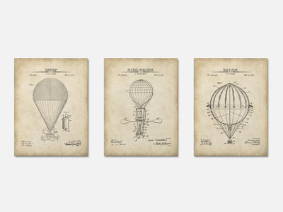 Hot Air Balloon Patent Print Set of 3 mockup - A_t10030-V1-PC_AP-SS_3-PS_11x14-C_par