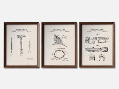 Firefighter Patent Print Set of 3 mockup - A_t10067-V1-PC_F+WA-SS_3-PS_11x14-C_ivo variant