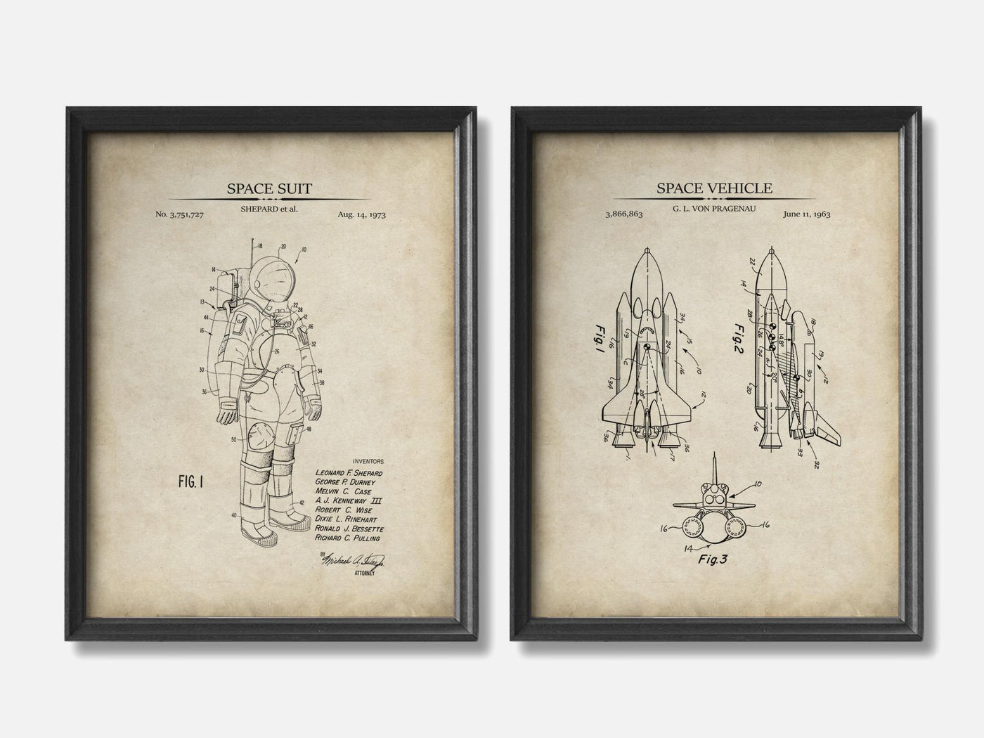Astronaut Patent Print Set of 2 mockup - A_t10130-V1-PC_F+B-SS_2-PS_11x14-C_par variant