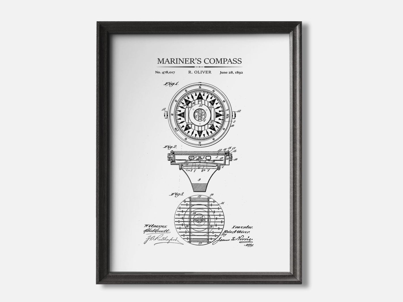 Mariner's Compass Patent Print mockup - A_to5-V1-PC_F+B-SS_1-PS_5x7-C_whi variant