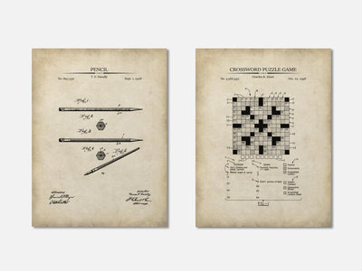 Crosswords Patent Prints - Set of 2 mockup - A_t10160-V1-PC_AP-SS_2-PS_11x14-C_par